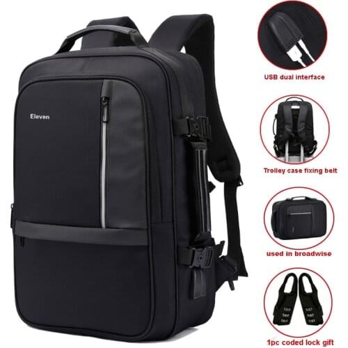 Men Backpack USB Anti theft Bag Laptop Bag Business Trolley Case Style Travelling Bag Waterproof Enlarge Capacity Gripesack