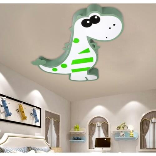 Childrens Room Lamp Dinosaur Color Led Ceiling Lamp Boys And Girls Room Warm Romantic Modern Simple Bedroom Lamp japan