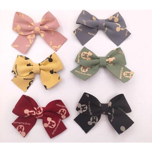 10Pcs/Lot 7*5cm Fabric Bowknot Appliques For Children Headwear Hair Clip Accessories And Garment Patches