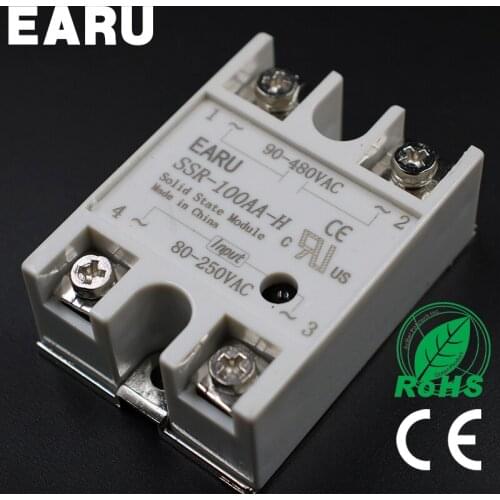 Solid State Relay SSR-100AA-H 100A 80-250V AC TO 90-480V AC SSR 100AA-H relay solid state Resistance Regulator