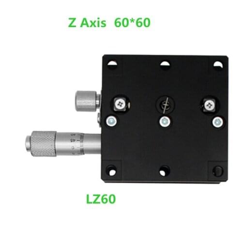 Z Axis 60*60mm Optical Displacement Platform High precision micrometer Height adjustable Sliding stage Sliding table LZ60