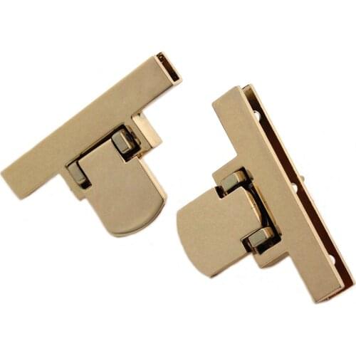 1pcs Zinc Alloy Metal Folding Lock Fashion Durable Lock Clasp Leather Craft Women Bag Handbag Shoulder Bag Purse DIY Hardware