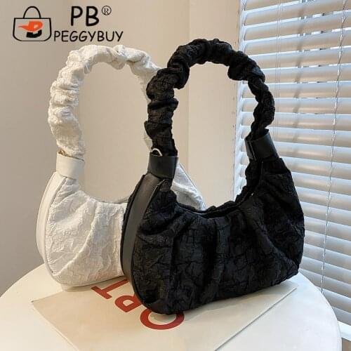 2021 New Luxurious Messenger Bag Fashion Women Pleated PU Leather Shoulder Bag Casual Ladies Small Messenger Bags