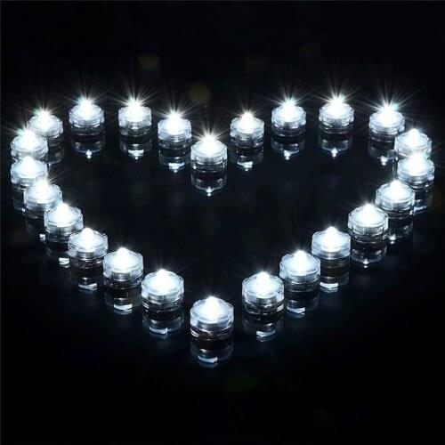 24pcs/lot Waterproof Underwater Battery Powered Submersible LED Tea Lights Candle for Wedding Party