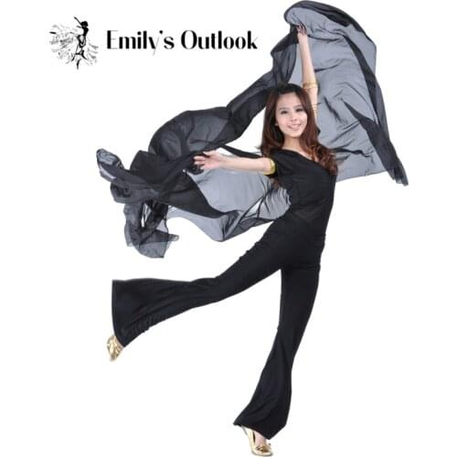 250x120cm (8.2ftx3.9ft) 100% Chiffon Scarf Belly Dance Scarf Throwing Yarn Scarf Shawls Veils Plain Color