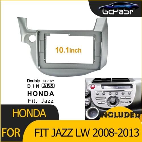 2Din Car Radio Player DVD Frame Audio Fitting Adaptor Dash Trim Kits Facia Panel 10.1" For Honda Fit Jazz LW 2008-013 Double Din