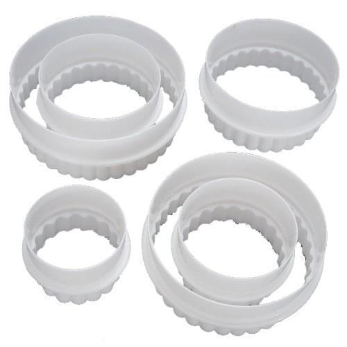 6pcs/set round Plastic Fondant Cake Biscuit Cookie Cutter Mould Mold Sugarcraft Decorative Decorating Tools Baking Diy