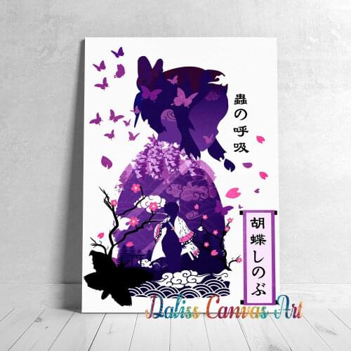 Anime Canvas Shinobu Kocho Demon Slayer Pictures Home Decoration Paintings Poster HD Prints Wall Art Modular Living Room Framed