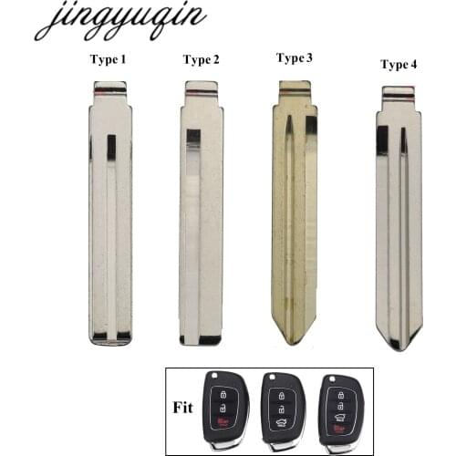 Jingyuqin 15pcs/lot For Mistra Hyundai HB20 SANTA FE IX35 IX45 Accent I40 Uncut Blade Flip Folding Remote Car Key Fob Blank