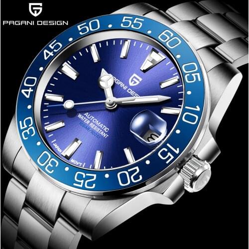 Pagani Design 2021 Men Automatic Watch Sapphire NH35A Mechanical Watch Stainless Steel Waterproof Clock Luxury Relogio Masculino