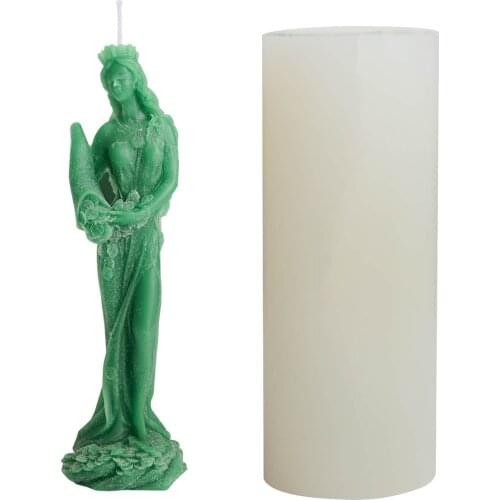 DIY Art Woman Body Candle Mold Silicone Plaster Mould Resin Crafts Casting Mold European Classical Goddess Statue Candle Mold