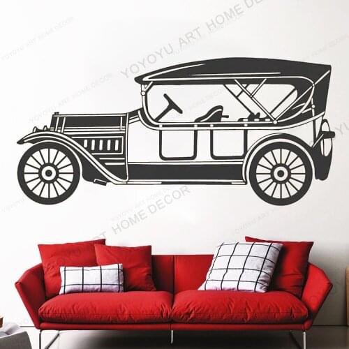 Classic cars wall vinyl sticker for home decoration wall decal room removable wall art mural car design wallpaper murals rb204