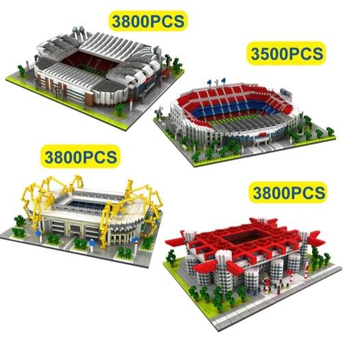 Architecture Blocks Model Football Field Creative DIY Building Toys Bricks Children Educational Toys Building Blocks Xmas Gifts