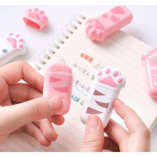 Kawaii Cute Cat Claw Correction Tape Erasers Corrector School Office Supply Student Stationery Kids Gift