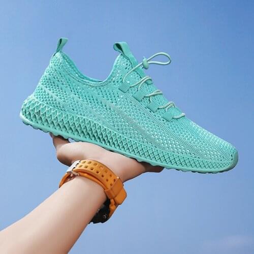 2021 Mesh Men Shoes Breathable White Mens Sneakers Trendy Lace-Up Lightweight Black Walking Man Tenis Shoe Zapatillas Hombre