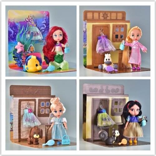 AngelSweet Princess Dolls Snow White Model Figure Change Cloth Joint Movable Classic Anime Girl Toys For Children Christmas