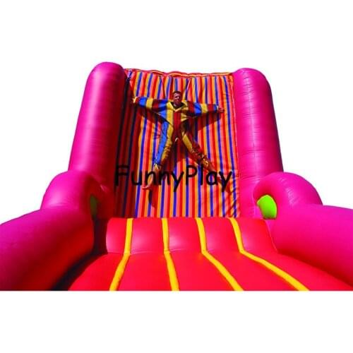 Commercial outdoor inflatable sticky wall carnival game for adult kids inflatable stick wall with free shipping