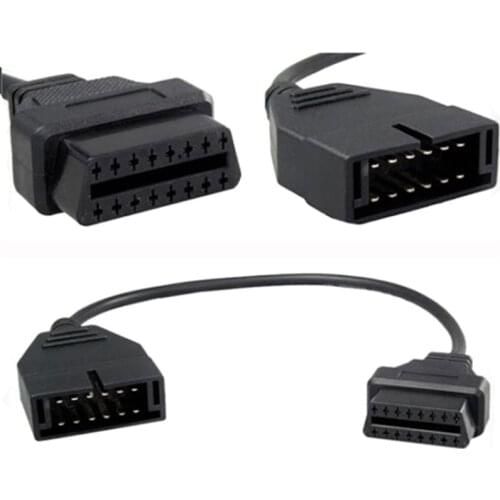 New OBD 2 Cbale ForGM Daewoo 12 To 16 Pin OBD 2 Connector Adapter Auto Diagnostic Tool Cable Connector Adapter Car Cable