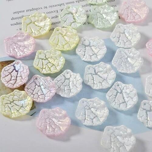 Wholesale 200pcs/lot color print cartoon petal flowers shape resin beads diy jewelry earring/garment accessory