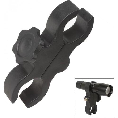 Plastic Durable Adjustable Flashlight Mount Bicycle Torch Holder Handlebar LED Flash light Bracket Barrel Clamp