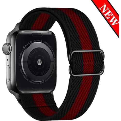 Elastic Nylon Solo Loop Strap for Apple Watch Band 6 SE 38mm 40mm 42mm 44mm braid Bracelet For iwatch 6 5 4 3 Bands wirstband