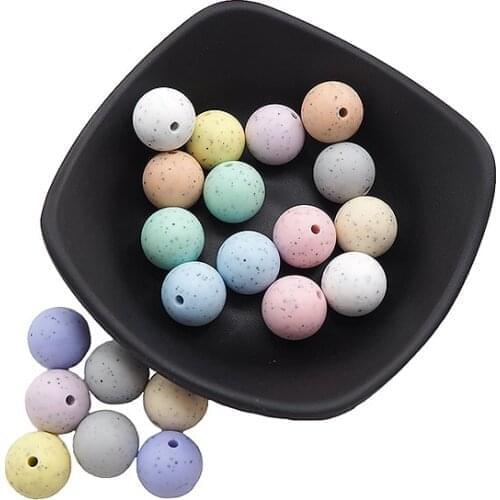 Chenkai 15mm 1000PCS Silicone Round Beads BPA Free Baby Teething Bead Food Grade For DIY Infant Soothing Chewable Toys Accessory