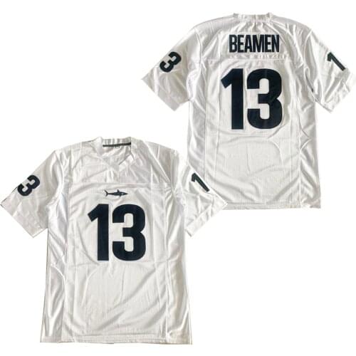 BG American football jersey shark 13 BEAMEN jerseys Embroidery sewing Outdoor sportswear Hip hop loose RED 2020 new HOT