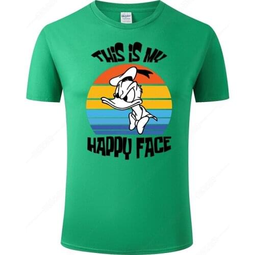 Funny Donald Duck T Shirt Men Women Summer Cotton Tee Casual Short Sleeved T-shirt Cartoon Anime Print Tshirt Cool Tops J110