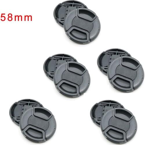 10X 58mmcenter pinch Snap-on cap cover Lens Cap for canon/nikon Lens