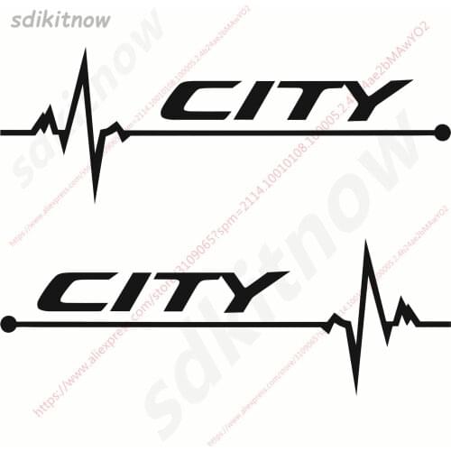 1pair Heart BEATS REARVIEW MIRROR Car Sports Decal Sticker Styling Windows Door Decoration For HONDA CITY accessories
