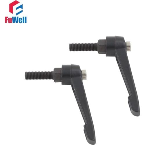 2pcs M8 Male Thread Adjustable Handles Lever 16/20/25/30/35/40/45/50/55/60/70/80mm Thread Length Adjutable Clamping Handle Knob
