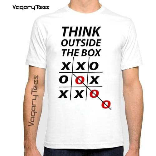 Vagarytees 2021 Summer Men Streetwear Geek Tee Shirt Hip Hop Fashion Casual Think Outside The Box Funny Essential T-shirts men