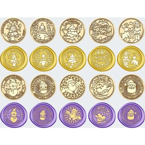 25MM Festival Christmas Wax Seal Head Replaceable Wax Stamp Retro Antique Scrapbook Festival Craft Wedding Decorate