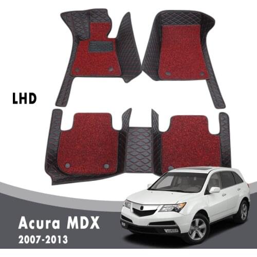 Car Floor Mats For Acura MDX 2013 2012 2011 2010 2009 2008 2007 Carpets Custom Auto Interior Wire Loop Luxury Double Layer Rugs