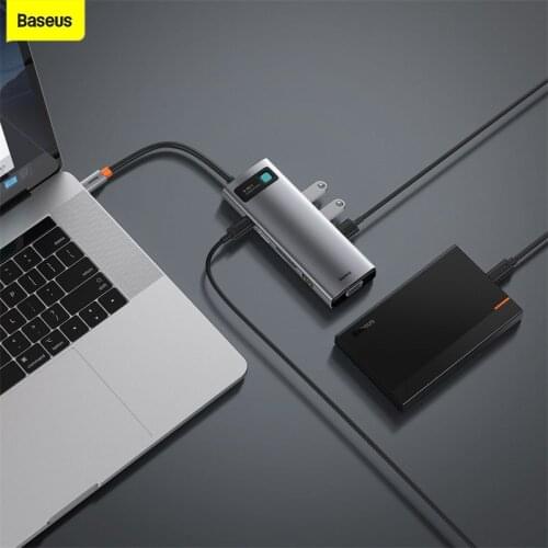 Baseus USB C HUB Type C to compatible USB 3.0 Adapter 9 in 1 Type C HUB Dock for MacBook Pro Air USB C Splitter
