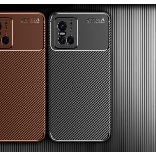 For VIVO S10 Y53s Y73 5G V21E 4G X60pro V21 IQOO Z3 Neo5 Case Luxury Carbon Fiber Shockproof Back Phone Cover for VIVO S9 S9E