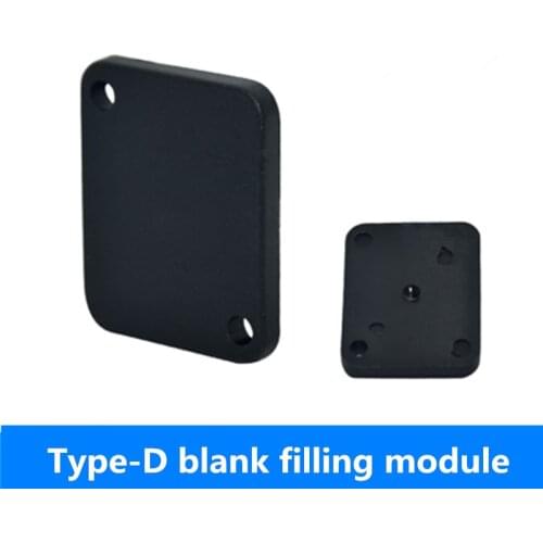 D type module blank module stopper plug multimedia panel 26*31 jumper frame panel ground plug baffle metallic material
