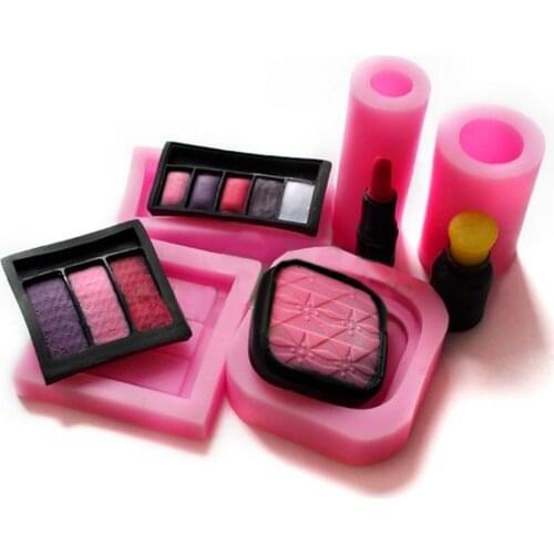 DIY silicone fondant cake molds cake decorating tools cosmetics mold lipstick/perfum wedding decoration chocolate mold S0055KH25