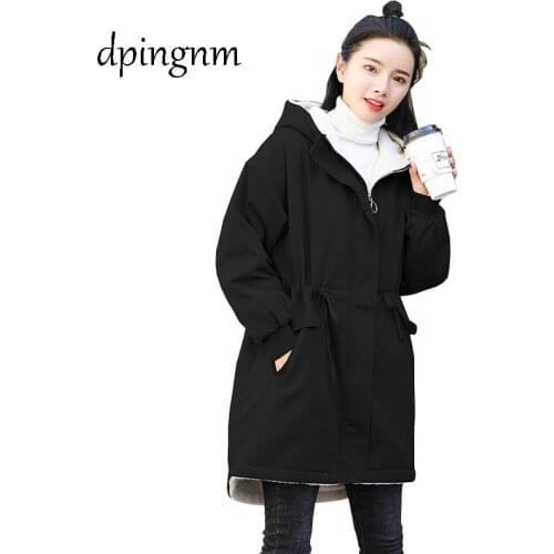 Dpingnm Winter Women Warm Jackets Coats Basic Long Parka Outerwear Cotton Zip Fashion Jacket S-3XL Casual Female Coats BJT601