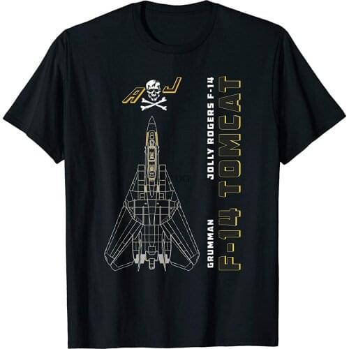 F-14 Tomcat Jolly Rogers VFA-103 Jet Airplane Profile T-Shirt