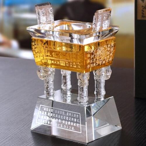 Crystal Tripod Office Desk Surface Panel Porch Lucky Decorative Creative Ornaments Christmas Decor