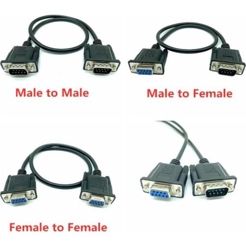 RS232 Cable to RS-232 DB9F to DB9F male to Female / male DB9 Connector Serial Null Modem cable