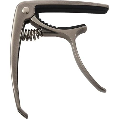 New 2 2-in-1 Silver Aluminum Single-handed Guitar Capo with Bridge Pin Puller for Acoustic and Electric Guitars: Tune Quick Chan