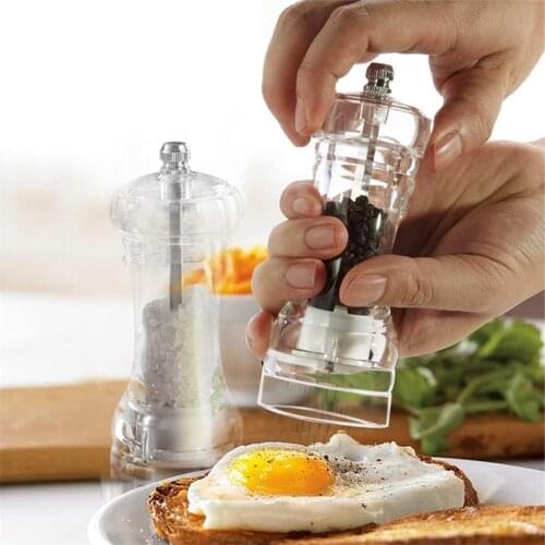 Salt and Pepper Grinder Set Acrylic Mills grinder Adjustable Mill Coarse Salt Tool Kitchen Accessories