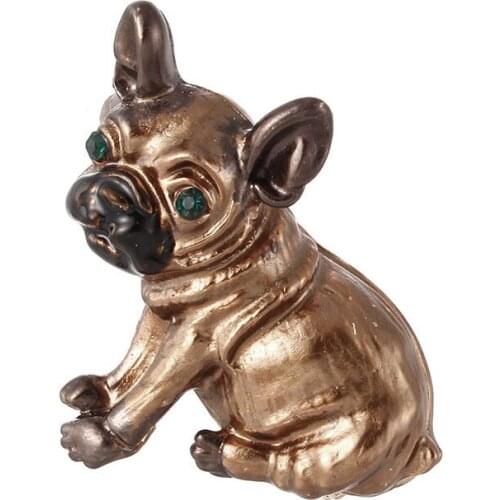 Cute Cartoon Brooches Dog For Women Men Fashion Suit Lapel Pins Metal Crystal Enamel Pin Animal Brooch Jewelry