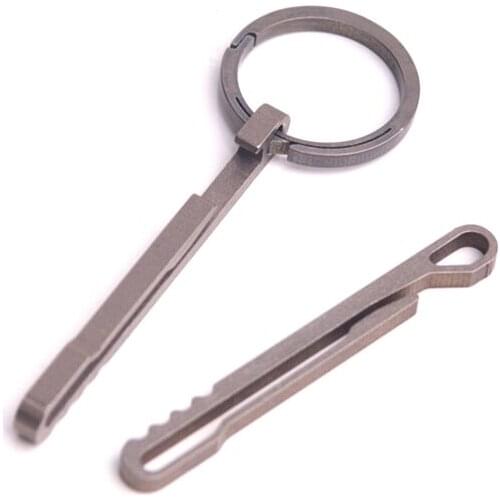 Outdoor Keychain Suspension 100% Titanium Keychain Full CNC Processing Anti-theft Belt Opener Camping Equipment