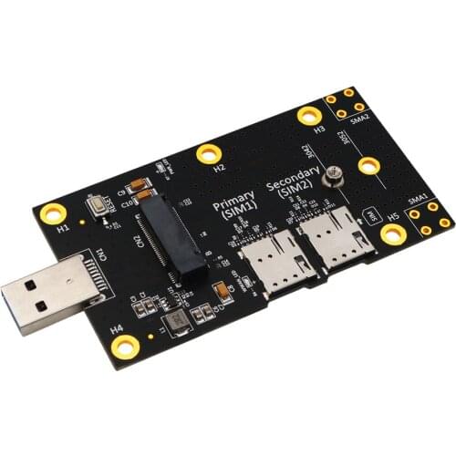 New M.2 M2 to USB 3.0 Adapter Riser Dual Nano SIM Card Slots for WWAN LTE Module Adapter Converter Card Expansion