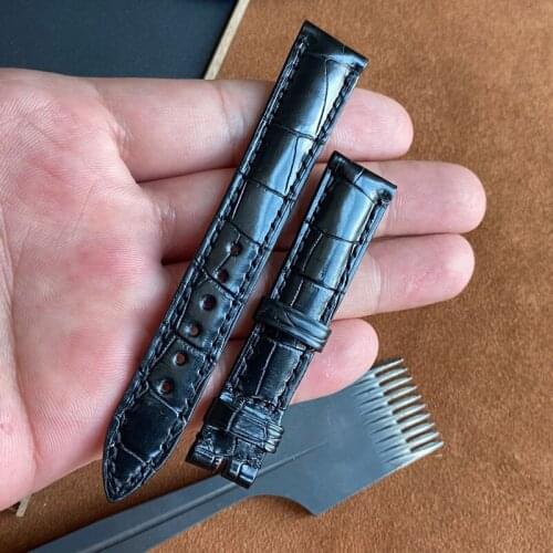 Genuine Alligator Strap Men Women Custom RENDEZ-VOUS Watch Band Handmade Crocodile Skin Watchbands 19MM 20MM 21MM Leather Belt