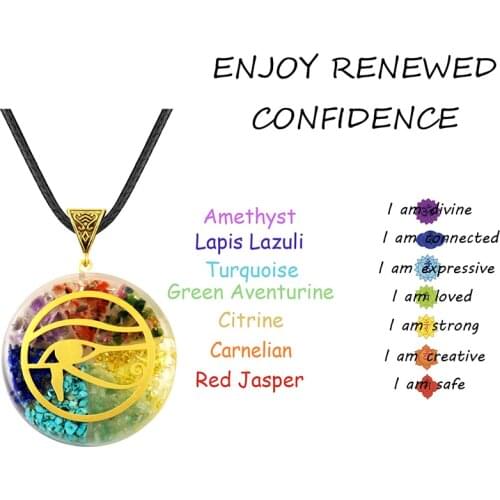 Devils eye Handmade Professional Natural 7 Chakra Orgone Energy Healing Pendant Necklace Dropshipping