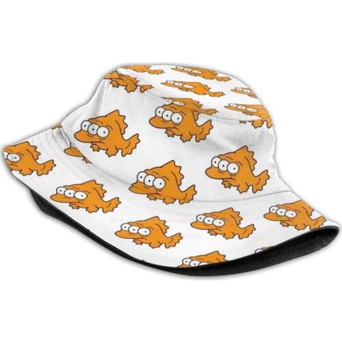 Fish Bucket Hat Beach Tourism Hats Breathable Sun Cap Fish Movie Cartoon